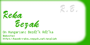 reka bezak business card